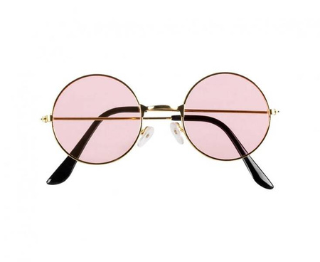 Zestaw Hippie deluxe (opaska, okulary, kolczyki, naszyjnik)