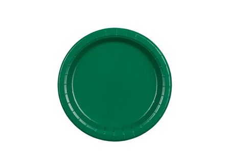 TALERZYKI PAPIEROWE CIEMNY ZIELONY 18 CM 6 SZT