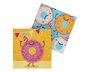 SERWETKI PAPIEROWE DONUT 33 X 33 CM 20 SZT