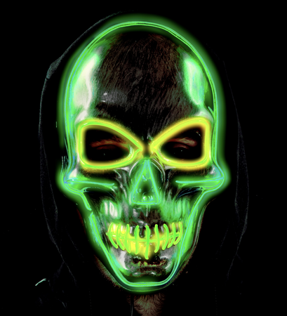 SREBRNA LEDOWA MASKA CZASZKA