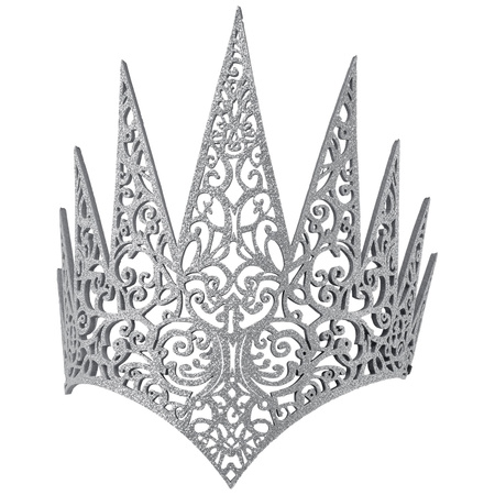KORONA BROKATOWA SREBRNA