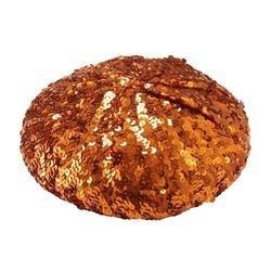 CEKINOWY BERET POMARAŃCZOWY