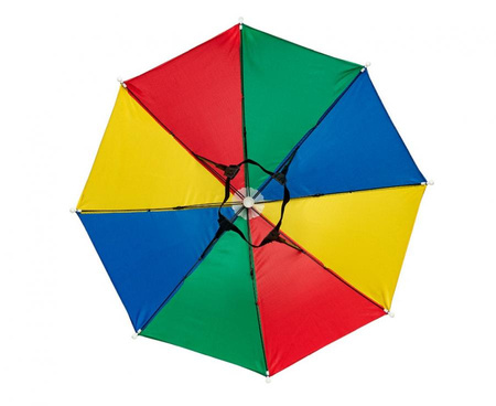 Kapelusz parasolka wielokolorowy parasol kolorowy