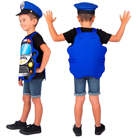 Strój policjant radiowóz policjantka 2 el. unisex karnawał