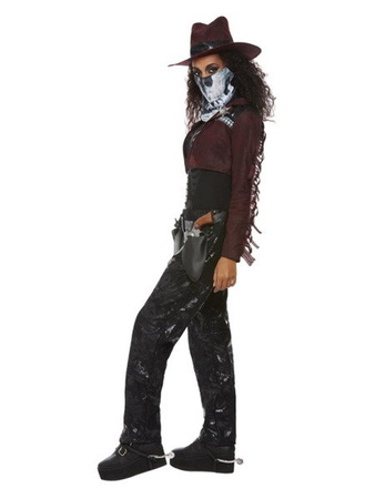 Strój zła kowbojka, bandytka, Karnawał, Bal, S