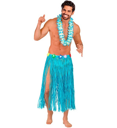 SPÓDNICA HAWAJSKA BŁĘKITNA