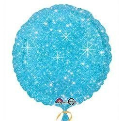 BALON FOLIOWY 43cm, NIEBIESKI W GWIAZDKI