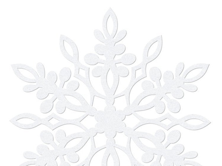Dekoracje papierowe Śnieżynka, biały, 9cm (1 karton / 50 op.) (1 op. / 10 szt.)