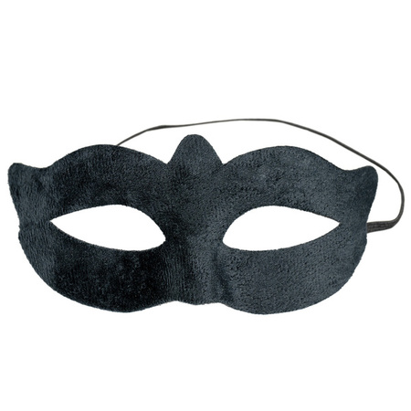 MASKA WENECKA AKSAMITNA CZARNA