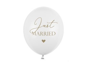 BALONY STRONG JUST MARRIED BIAŁE 30 CM 50 SZT