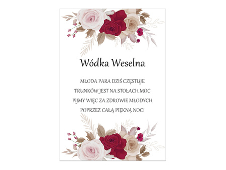 ETYKIETY SAMOPRZYLEPNE NA WÓDKĘ RÓŻE 9 SZT