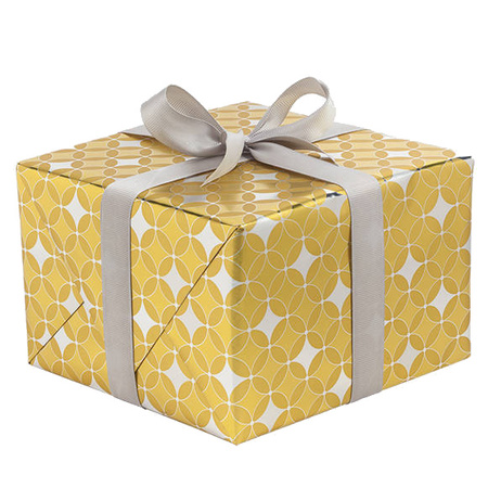 PAPIER PREZENTOWY ZŁOTY GEOMETRYCZNY