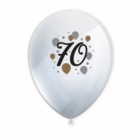 BALONY LATEKSOWE 70 URODZINY 30 CM 6 SZT