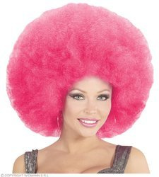 PERUKA AFRO RÓŻ