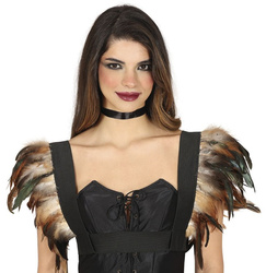 KAMIZELKA Z PIÓR BRĄZOWA