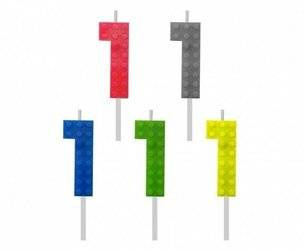 ŚWIECZKA URODZINOWA KLOCKI CYFRA 1