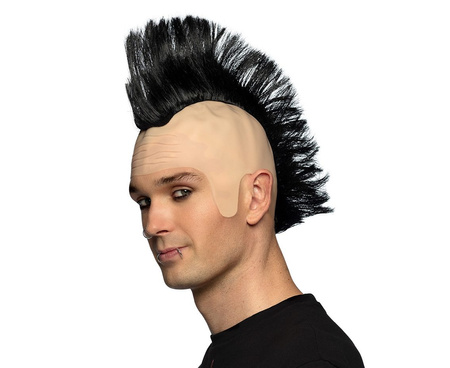 Peruka Punk irokez czarne włosy punkowa fryzura