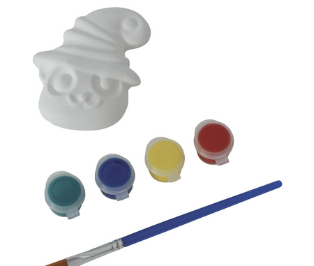 DEKORACJA KOTEK DO MALOWANIA W ZESTAWIE Z FARBKAMI 7 CM