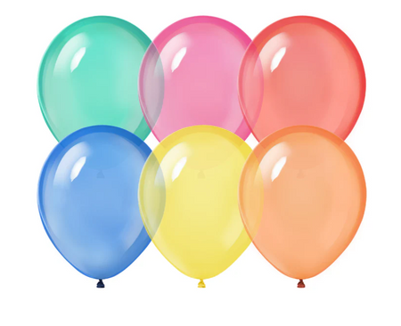BALONY LATEKSOWE KRYSTALICZNE MIX KOLORÓW 30 CM 100 SZT