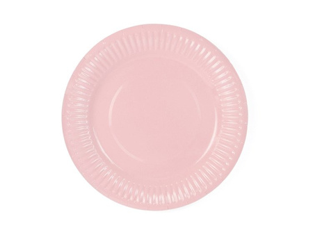 Talerzyki, j.pudrowy róż, 18cm (1 karton / 25 op.) (1 op. / 6 szt.)