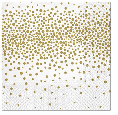 SERWETKI KONFETTI ZŁOTE 33CM 20 SZT.