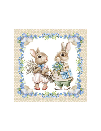 SERWETKI ZAJĄCZKI WIELKANOC 33 CM 20 SZT.