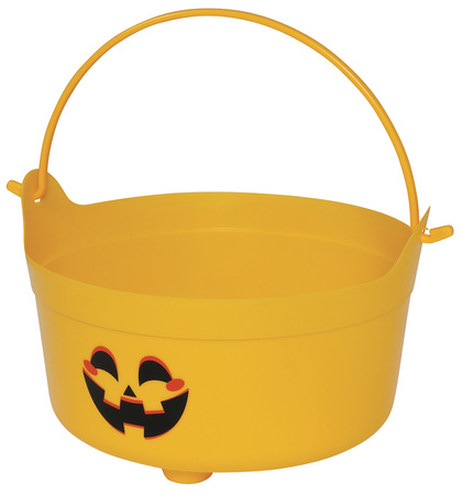 WIADERKO Z DYNIĄ POMARAŃCZOWE 23X10 CM HALLOWEEN