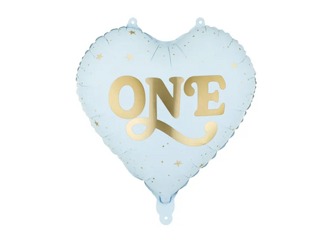 BALON FOLIOWY SERCE ONE 45 CM JASNY NIEBIESKI