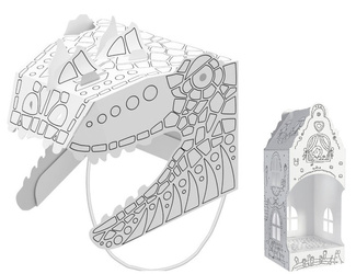 DINO MASKA TYRANOZAUR + KOLOROWANKA MARCHEWKOWE POLE