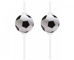 SŁOMKI PAPIEROWE PIŁKA NOŻNA 4 SZT.