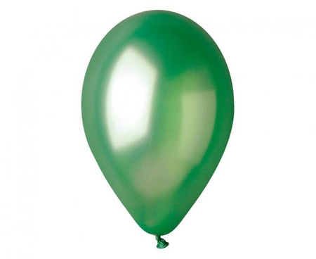 Balony metaliczne zielone 25 cm/ 100 szt.