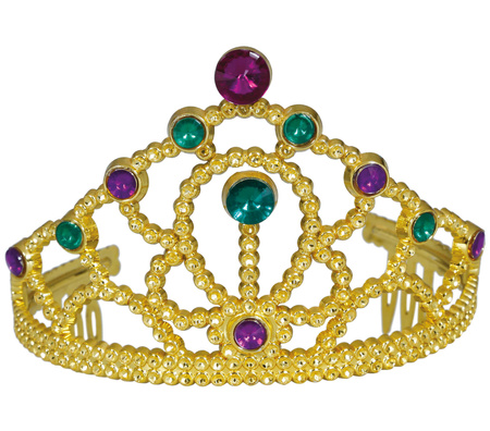 ZŁOTA KORONA KSIĘŻNICZKI Z KOLOROWYMI KAMIENIAMI