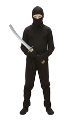 ZESTAW: STRÓJ NINJA CZARNY 128 + KATANA NINJA