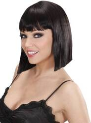 PERUKA DAMSKA BOB Z GRZYWKĄ CZARNA