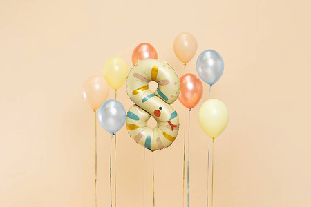 BALON FOLIOWY CYFRA 8 WĄŻ 55 X 88 CM