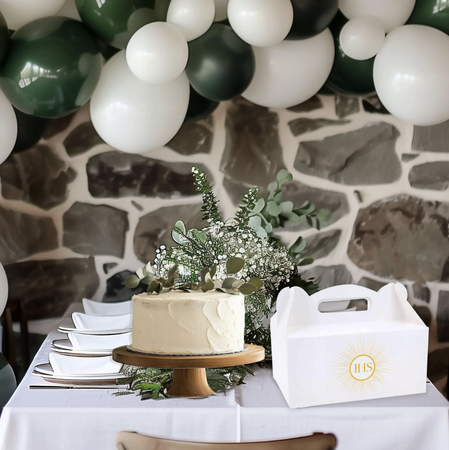 PUDEŁKA NA CIASTO KOMUNIA ŚWIĘTA IHS 10 SZT