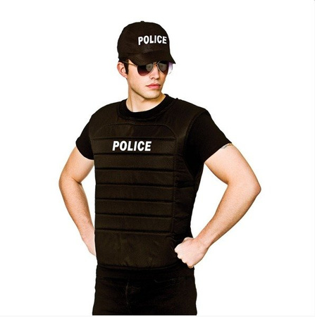 KAMIZELKA POLICJANTA + CZAPKA