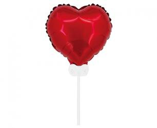 BALON FOLIOWY SERCE 26 X 27 CM CZERWONE