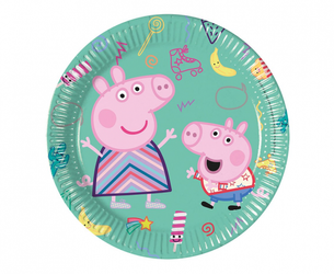 TALERZYKI PAPIEROWE ŚWINKA PEPPA 20 CM 8 SZT.