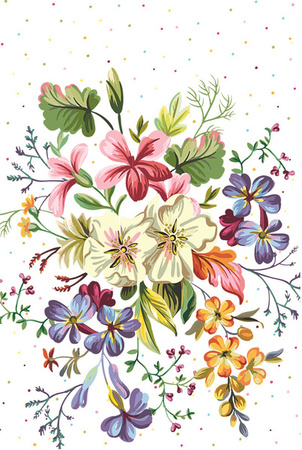 OBRUS PAPIEROWY W KWIATY 120 X 180 CM 