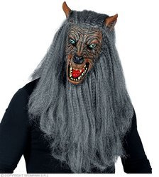 MASKA LATEKSOWA WILKOŁAK Z FUTREM