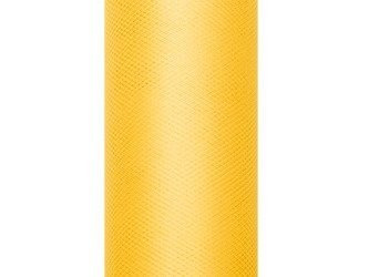 TIUL GŁADKI ŻÓŁTY 15 cm x 9 m