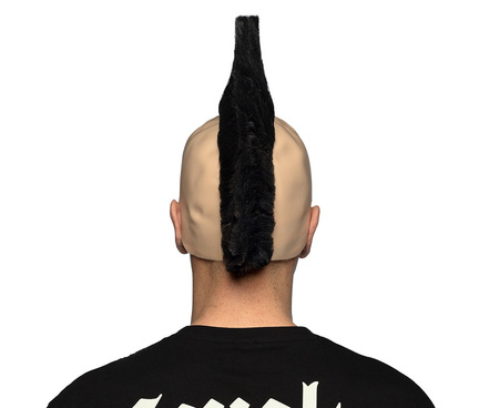 Peruka Punk irokez czarne włosy punkowa fryzura