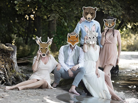 Maska Zając, ok. 23 x 41 cm (1 karton / 40 szt.)