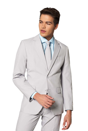 GARNITUR MĘSKI JASNY SZARY OPPOSUITS 