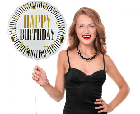 BALON FOLIOWY HAPPY BIRTHDAY 18 CALI 45 CM 