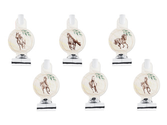 GWIZDKI TRĄBKI URODZINOWE KONIKI 6 SZT