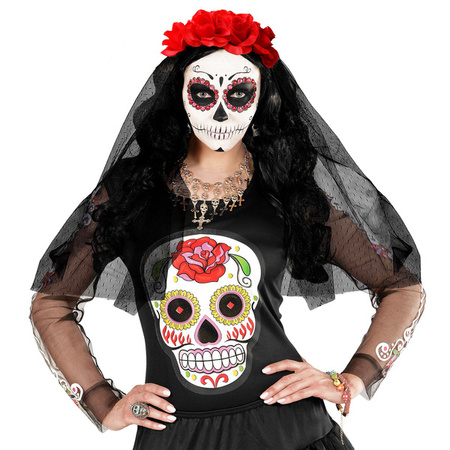 OPASKA CZARNY WELON Z RÓŻAMI