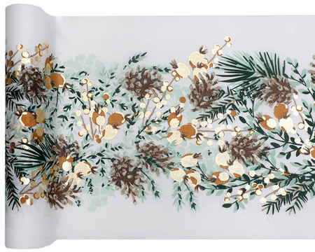 BIEŻNIK NA STÓŁ GAŁĄZKI ŚWIERK 28X300 CM 