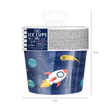 KUBEK DO LODÓW KOSMOS 6 SZT.